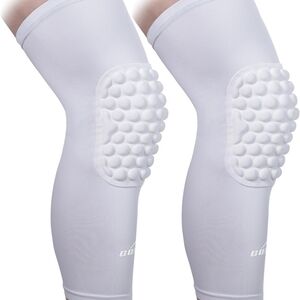 White Padded Knee Sleeves